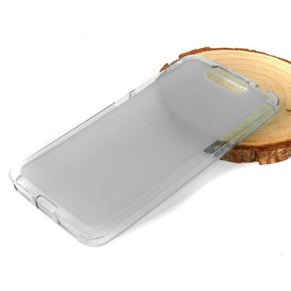 ZTE BLADE V8用 ソフトTPU製 セミクリア ケース 保護カバー#グレー