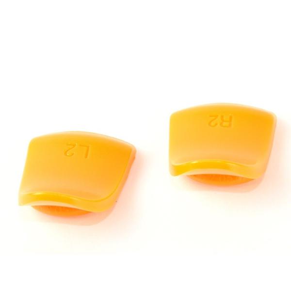 PS4用 コントローラー L2 R2用 カラフル エクステンダーカバー ボタン 1セット入り#オレン...