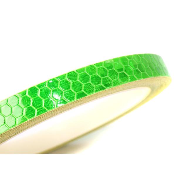 汎用タイプ 自動車 バイク 自転車など 反射ステッカー リフレクト ラインテープ 8M#グリーン