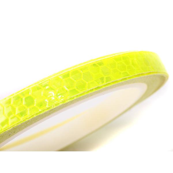 汎用タイプ 自動車 バイク 自転車など 反射ステッカー リフレクト ラインテープ 8M#イエロー