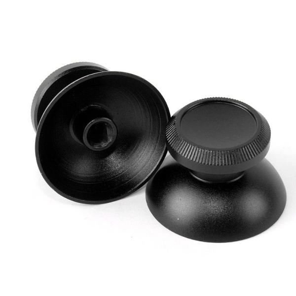 PS4用 コントローラー 交換用パーツ 金属製 アナログスティック 2個セット#ブラック