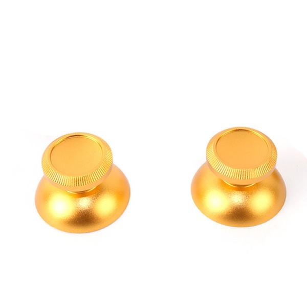 PS4用 コントローラー 交換用パーツ 金属製 アナログスティック 2個セット#ゴールド