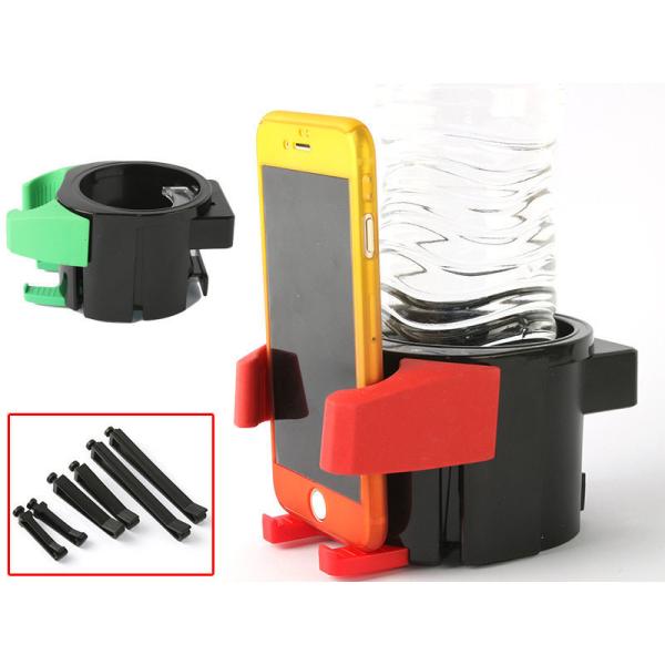 汎用タイプ 自動車用 2 IN 1 スマホ+ドリンクホルダー 携帯スタンド Aタイプ#レッド