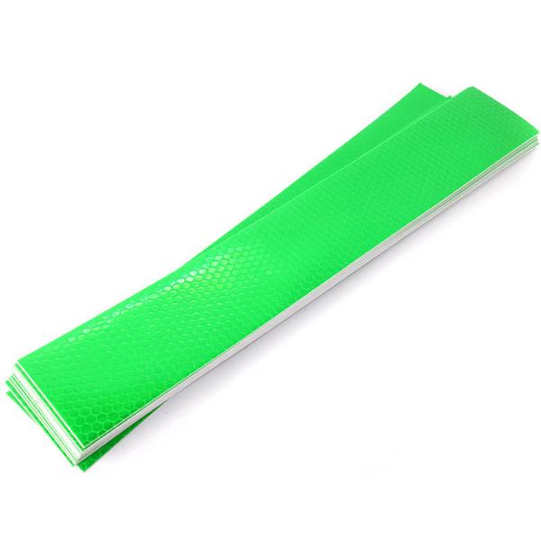 高輝度 事故防止 反射ステッカー シール カプセルプリズム型 20枚セット 無地#グリーン