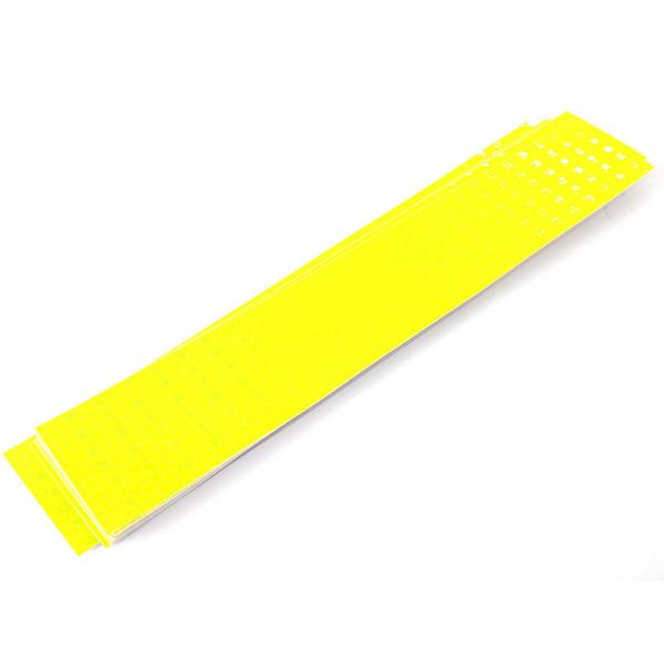 高輝度 事故防止 反射ステッカー シール カプセルプリズム型 20枚セット 無地#蛍光黄