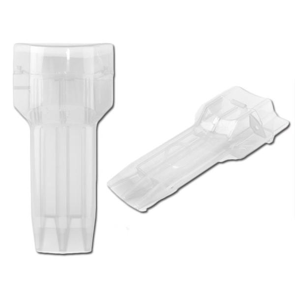 ダーツフライト ダーツの矢用 収納ケース コンパクト ドロップスリーブ キーリング付き 半透明#ホワ...