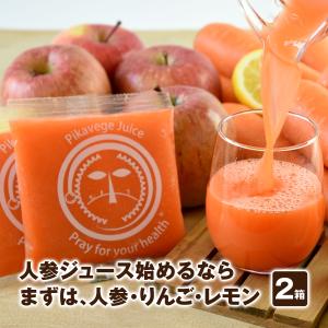 人参ジュース 無添加 にんじんりんごレモンジュース 2箱 100ml×60P にんじんジュース 冷凍 無農薬人参 人参りんごジュース 野菜ジュース｜pika831