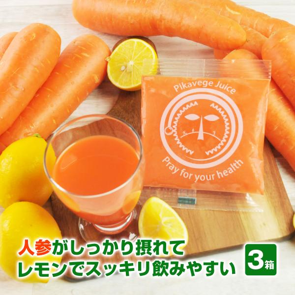 人参ジュース 無添加 にんじんジュース にんじんレモンジュース 3箱 100ml×90P 冷凍 無農...