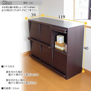 本棚 ディスプレイラック 幅120 レコードラ...の詳細画像5