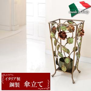 傘立て 傘たて ローズ 装飾 バラ 薔薇 アイアン製 花 植物 ツタ
