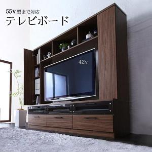 テレビボード 50v型までの大型テレビ対応 ハイタイプ ブラウン色 木目調 新生活｜pikaichi-kagu