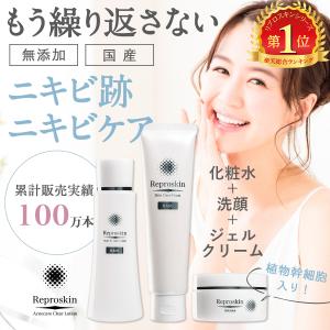 【15日限定 クーポン10%OFF】[3点セット] ニキビ 化粧水 ローション 100ml+ クリーム 50g+ 洗顔フォーム 100g リプロスキン 医薬部外品 ニキビ跡 ニキビ｜pikaichi-y