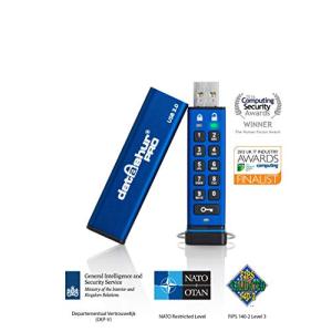 iStorage datAshur PRO セキュアフラッシュドライブ - FIPS 140-2レベル3認定 - パスワード保護 ほこりや耐水性 ポー