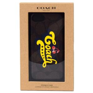 コーチ 小物 COACH コーティングキャンバス シグネチャー ロゴ プラーク チェリー  iPhone6s、iPhone7、iPhone8専用 ケース マホガニー×マルチカラー 27326｜pike-st