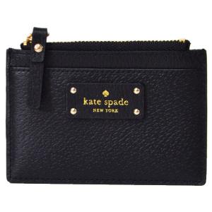 ケイトスペード 小銭入れ katespade コーティングレザー スリム カードケース コインケース 小銭入れ ブラック  2811｜pike-st