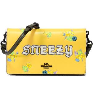 コーチ バッグ Coach ディズニー バッグ コラボ スムースレザー スニージー 白雪姫 花柄 クラッチ ディズニー フォルドオーバー 2way クラッチ ショルダーバッグ サンフラワー ブランド専門店 パイクストリート