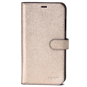 コーチ 小物 COACH クロスグレインレザー メタリック iPhoneX/Xs（iPhone10/10s）専用 手帳型 ケース プラチナム 40355｜pike-st