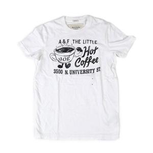 アバクロ Tシャツ HOT COFFEE 半袖Tシャツ ホワイト M 607092335｜pike-st