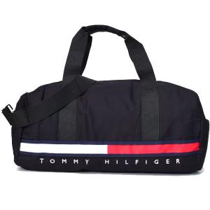 トミーヒルフィガー バッグ TOMMY HILFIGER コットン ダッフル ロゴ 2way 斜めがけ ショルダー ボストンバッグ ブラックマルチ 日本未発売モデル 6943971｜pike-st
