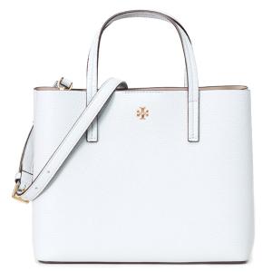 トリーバーチ バッグ TORY BURCH レザー ブレイク ロゴ スモール トート 2way クロスボディ 斜め掛け ショルダー ハンドバッグ セルツァー×ペブストーン 85985｜pike-st