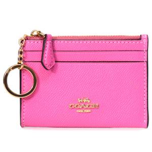 COACH（コーチ） 小銭入れ クロスグレインレザー ロゴ チェーン カード
