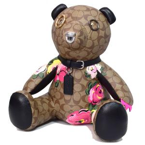 COACH コーチ ぬいぐるみ ぺブルレザー スムースレザー ジャン