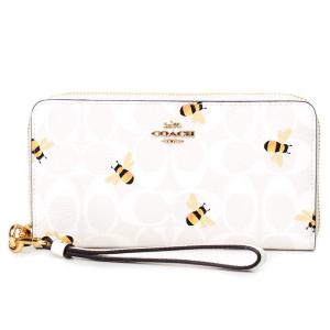 コーチ 長財布 COACH コーティングキャンバス レザー シグネチャー