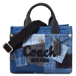 コーチ バッグ COACH デニム パッチワーク カーゴ トート 刺〓 20 ミニ ロゴ 2WAY クロスボディ ショルダー ハンドバッグ トートバッグ デニムマルチ CAO32