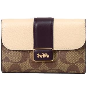 COACH コーチ 財布 コーティングキャンバス シグネチャー ミディアム