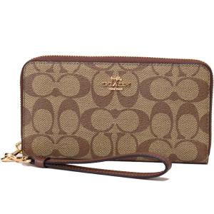 COACH（コーチ） 長財布 コーティングキャンバス レザー シグネチャー
