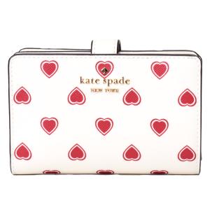 ケイトスペード 財布 katespade ハート レザー ミディアム コンパクト 二つ折り コンパクト財布 ウォレット 専用BOX付き クリームマルチ KF340｜pike-st