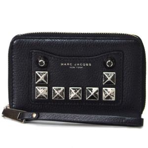 マークバイマークジェイコブス 長財布 MARC BY MARC JACOBS  レザー ヴィンテージ チップドスタッドフォン ウォレット iPhone 財布 ブラック M0008952｜pike-st