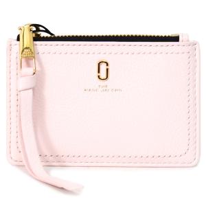 マークジェイコブス 小銭入れ MARC JACOBS ペブルレザー ソフトショット DOUBLE J ロゴ マルチ ウォレット カードケース コインケース ピンクチュチュ M0015123｜pike-st