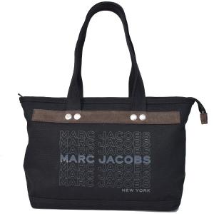 マークジェイコブス バッグ MARC JACOBS キャンバス ユニバーシティ ロゴ ミディアム ショルダー トートバッグ ブラック M0016405｜pike-st