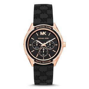 マイケルコース 時計 MK MICHAEL KORS ジェサ オーバーサイズ シリコン ステンレススチール ラインストーン ウォッチ 腕時計 ブラック MK7266｜pike-st