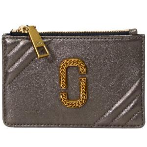 マークジェイコブス コインケース MARC JACOBS レザー ザ グラム ショット DOUBLE J チェーン キーリング付き ウォレット カードケース ブロンズ S170L01RE21｜pike-st