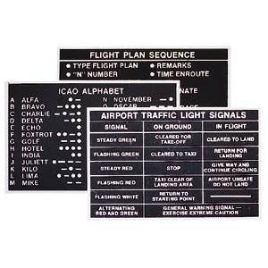 フライトプラン・ICAO・ライトシグナルプラカード(厚型)