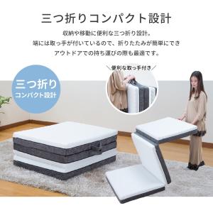 三つ折りマットレス 硬め 腰痛対策 エコラテ ...の詳細画像3
