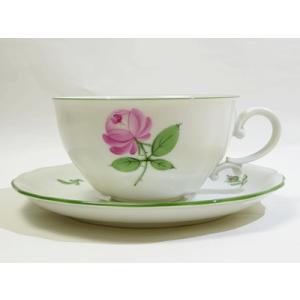 アウガルテン　ウィンナーローズ ティーカップソーサー（シェイプ062）青マーク