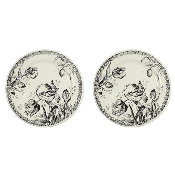 ジアン チューリップノワール 小皿 (ボトルコースター)２枚セット 12.8cm