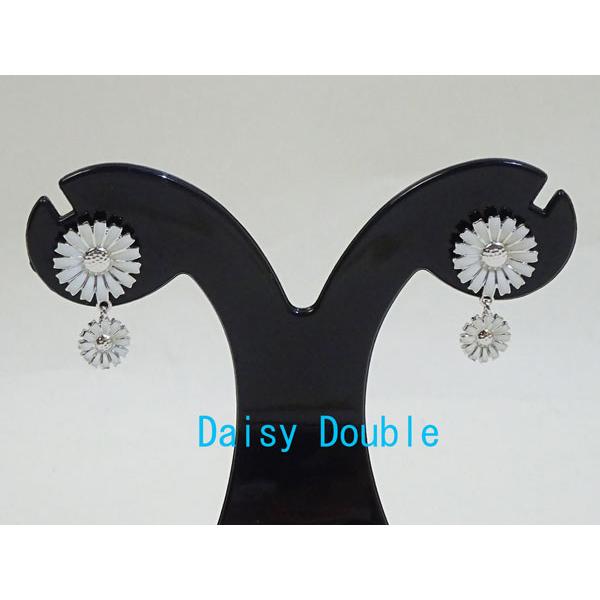 ジョージジェンセン デイジー ピアス1.3cm ２連ホワイト