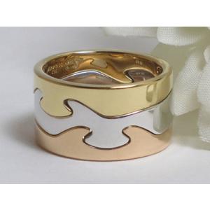 ジョージジェンセン フュージョン 3連リング イエロー、ホワイト、ピンクゴールド DKサイズ53号