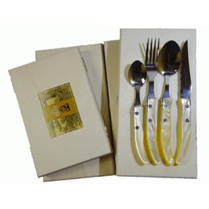 ライヨール(ラギオール) ディナーカトラリー24ピースセット 木箱入り（パールクリーム)Claude...