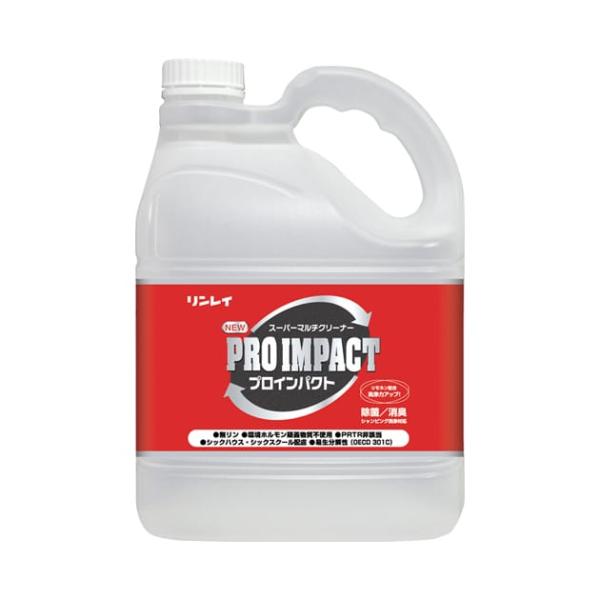 NEWプロインパクト(4L×3本入) 水洗い対応基材の表面洗浄 リンレイ 送料無料 業務用洗剤 エコ...