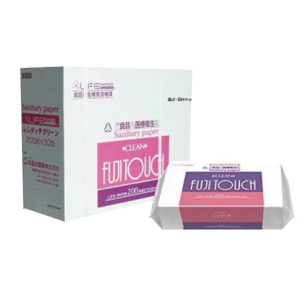 ペーパータオル ふじタッチ200クリーン 200枚×30包入 大富士製紙 メーカー直送指定不可 業務...