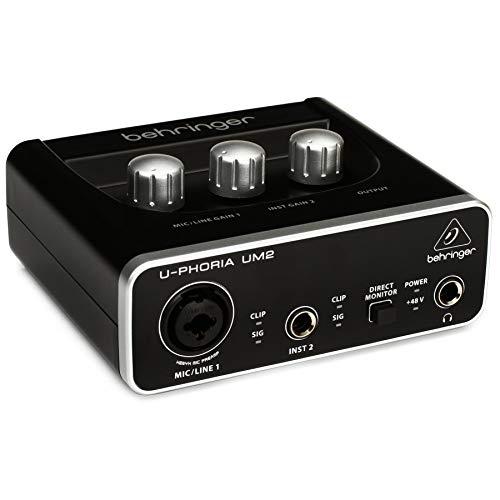 ベリンガー 2入力2出力 USBオーディオインターフェース ブラック 1-Channel UM2 U...
