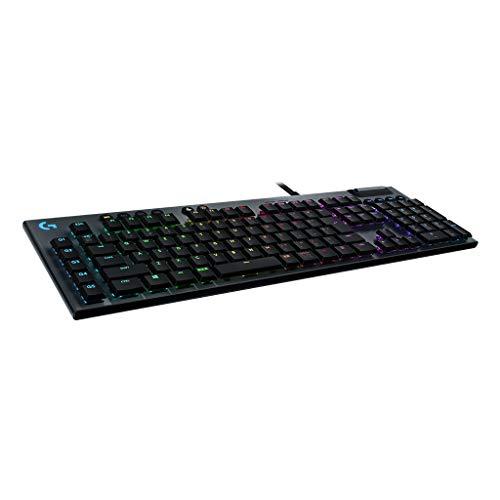 Logicool G ゲーミングキーボード G813-LN 有線 リニア 赤軸 薄型 静かなタイピン...