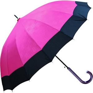 16本骨蛇の目風和傘 縁 JK-87-04（桃×矢絣）の商品画像