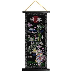 キャッスルエンタープライズ デザイン小物 マルチ 縦41×横18cm 日本のお土産 掛け軸 地図 舞妓 豆 SC101