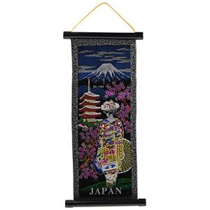 キャッスルエンタープライズ デザイン小物 マルチ 縦41×横18cm 日本のお土産 掛け軸 桜舞妓 豆 SC101